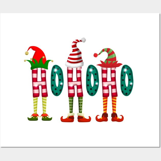 Ho Ho Ho christmas elf for merry christmas Wall Art by GerganaR